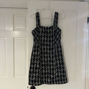 Maeve Black and White Checkered Mini Dress | Sz 8